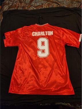 England 1988/1989 Bobby Charlton Away Soccer Jersey Size XL